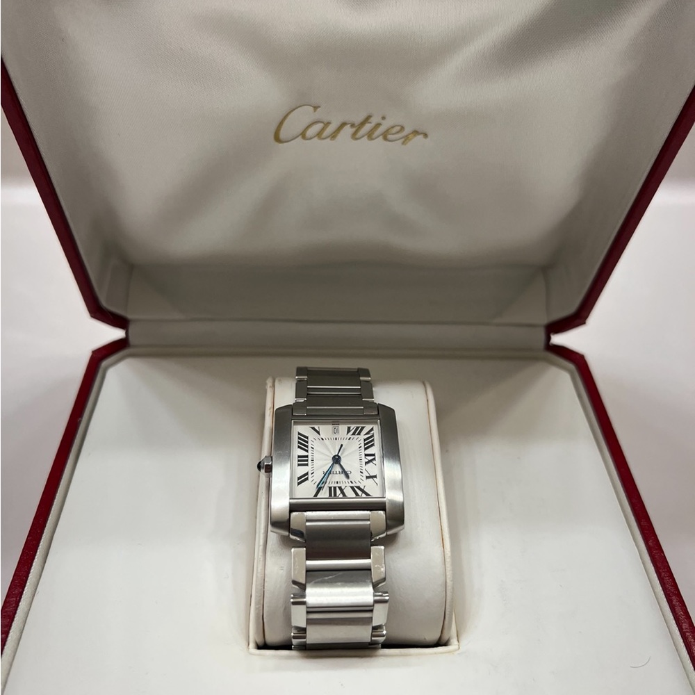 COPY - Cartier automatic sterling silver watch